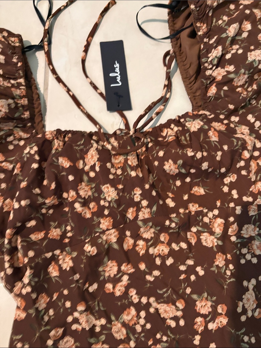 NWT $75 lulu’s medium floral dress 1979 - Picture 3 of 7